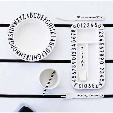 Design Letters Melamine Rectangle Snack Plate