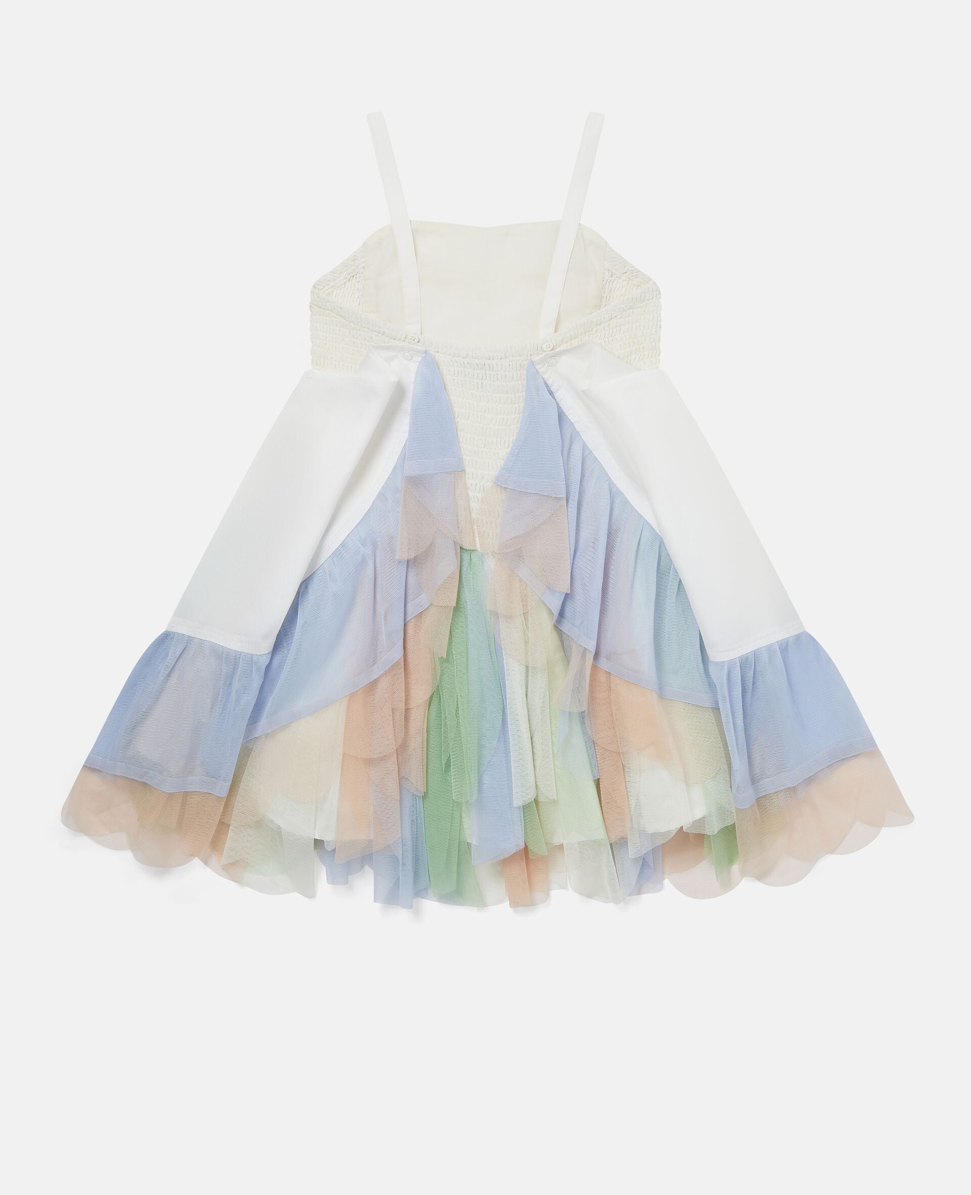Stella Mccartney Tull Dress with multicolor skirt layers and wings
