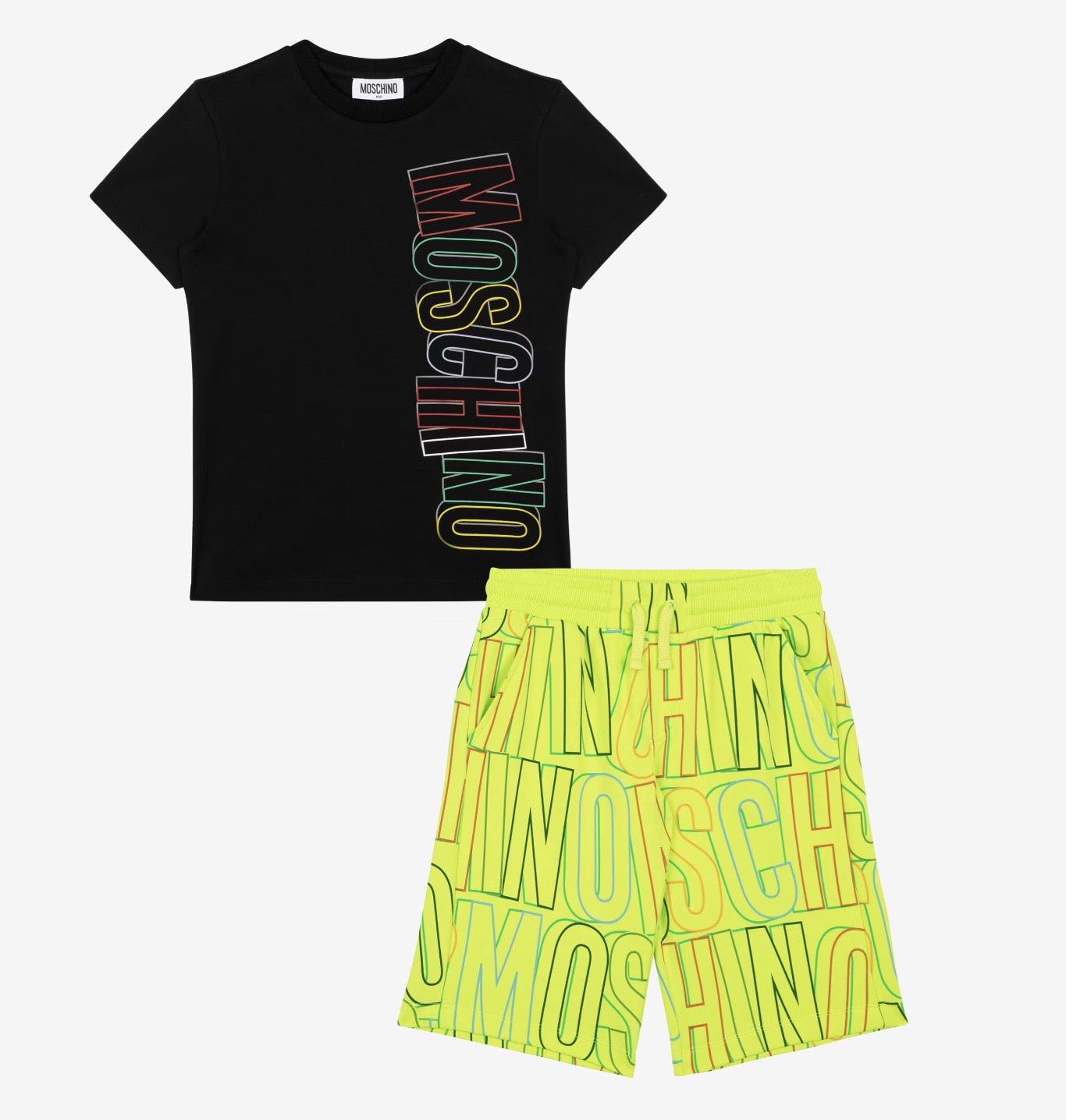 Moschino Boys Maxi Logo Fleece T-shirt And Shorts Co-ord Set