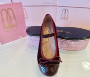 Pretty Ballerinas Wine Quilted Hannah Shoes