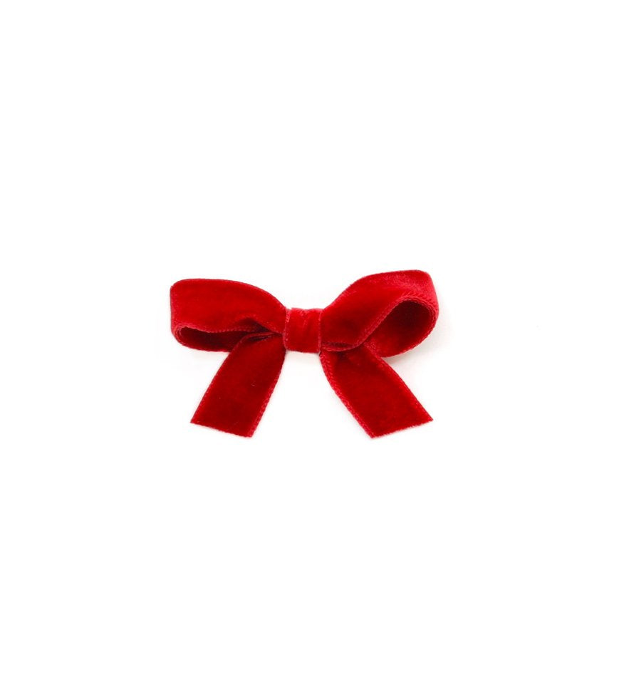 Olilia Designs Clip Velvet Bow Small