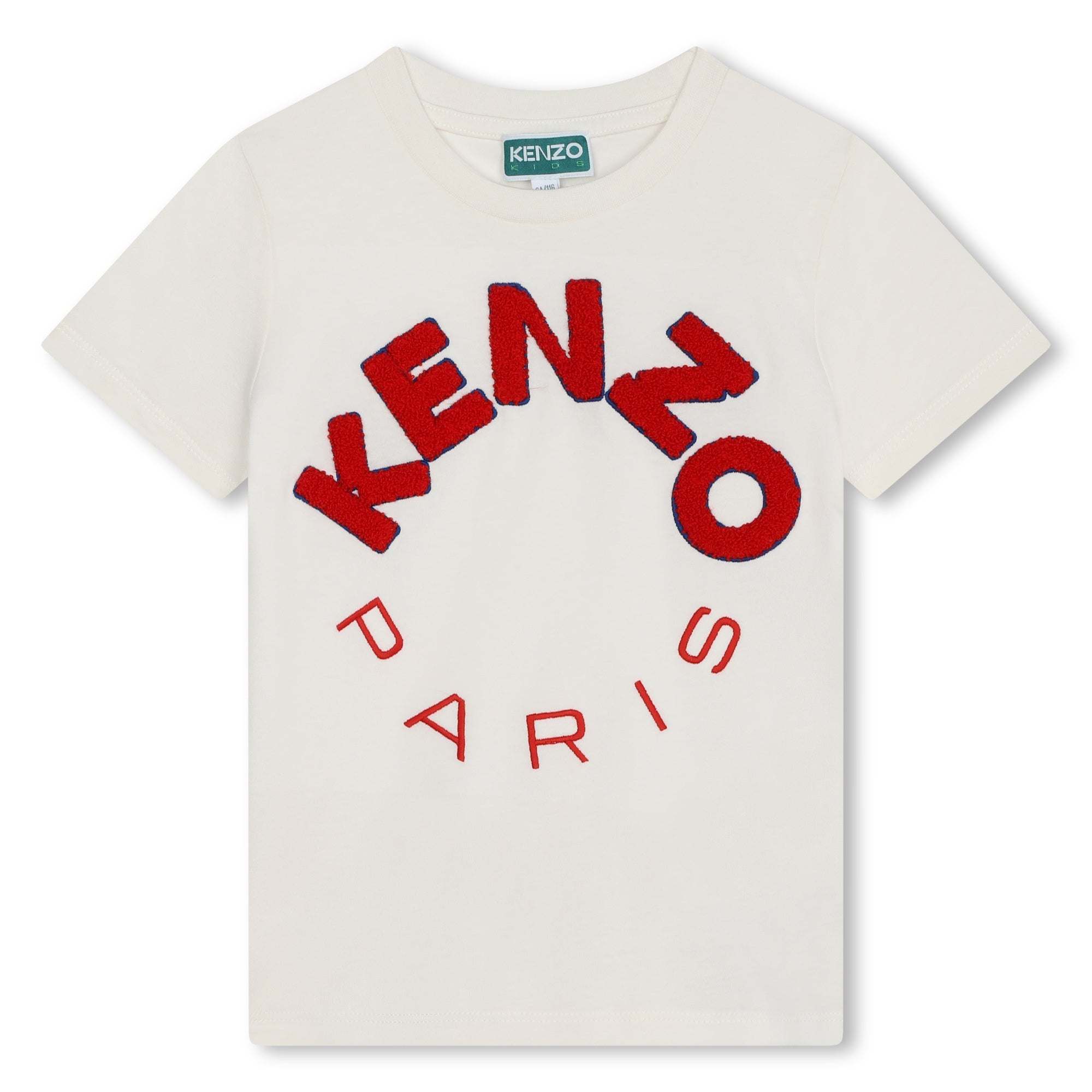 Kenzo Ivory Logo Short Sleeve T Shirt