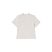 Bonpoint Boys Stripped Cotton Shirt Pale Yellow