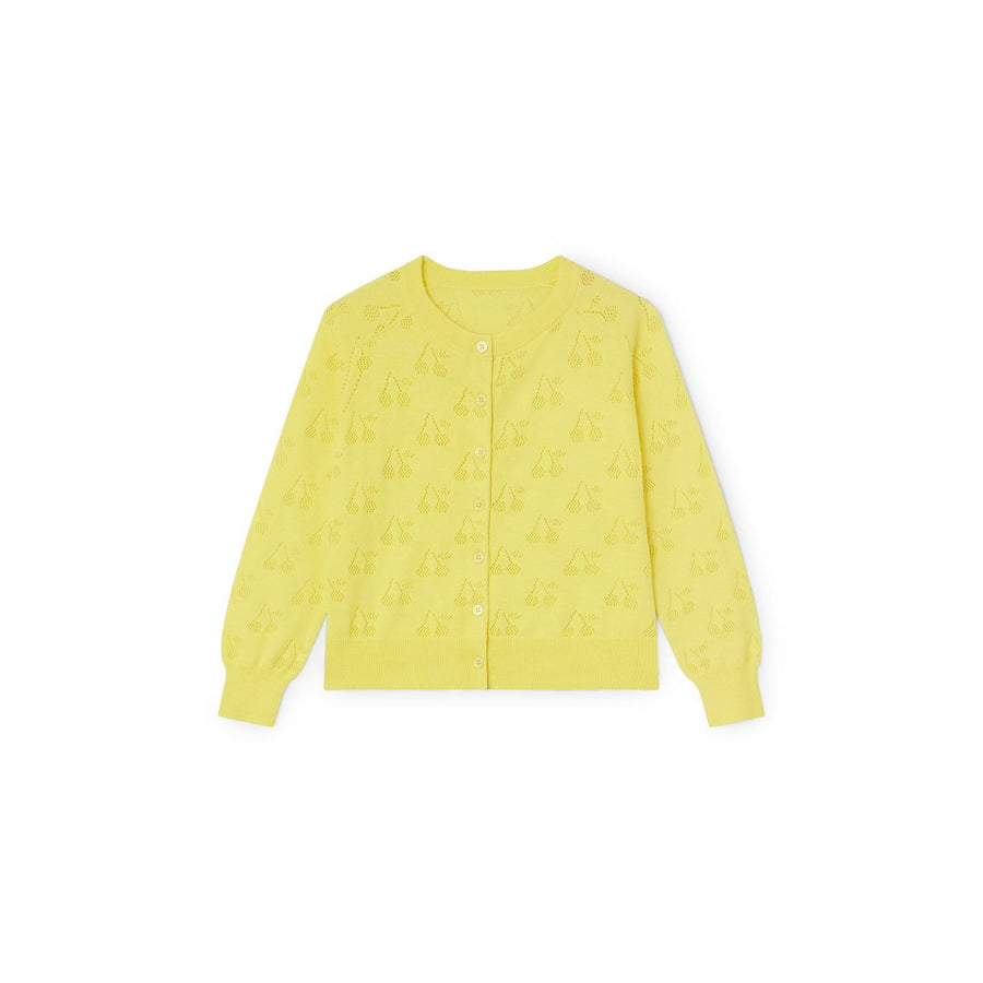 Bonpoint Openwork Cherry Cardigan