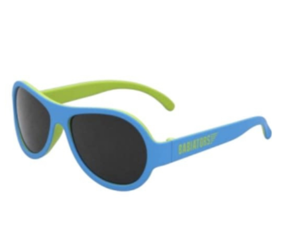 Babiator Core Solid Aviator Blue Lime Sunglasses