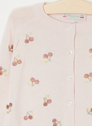 Bonpoint Pink Aizoon Cardigan