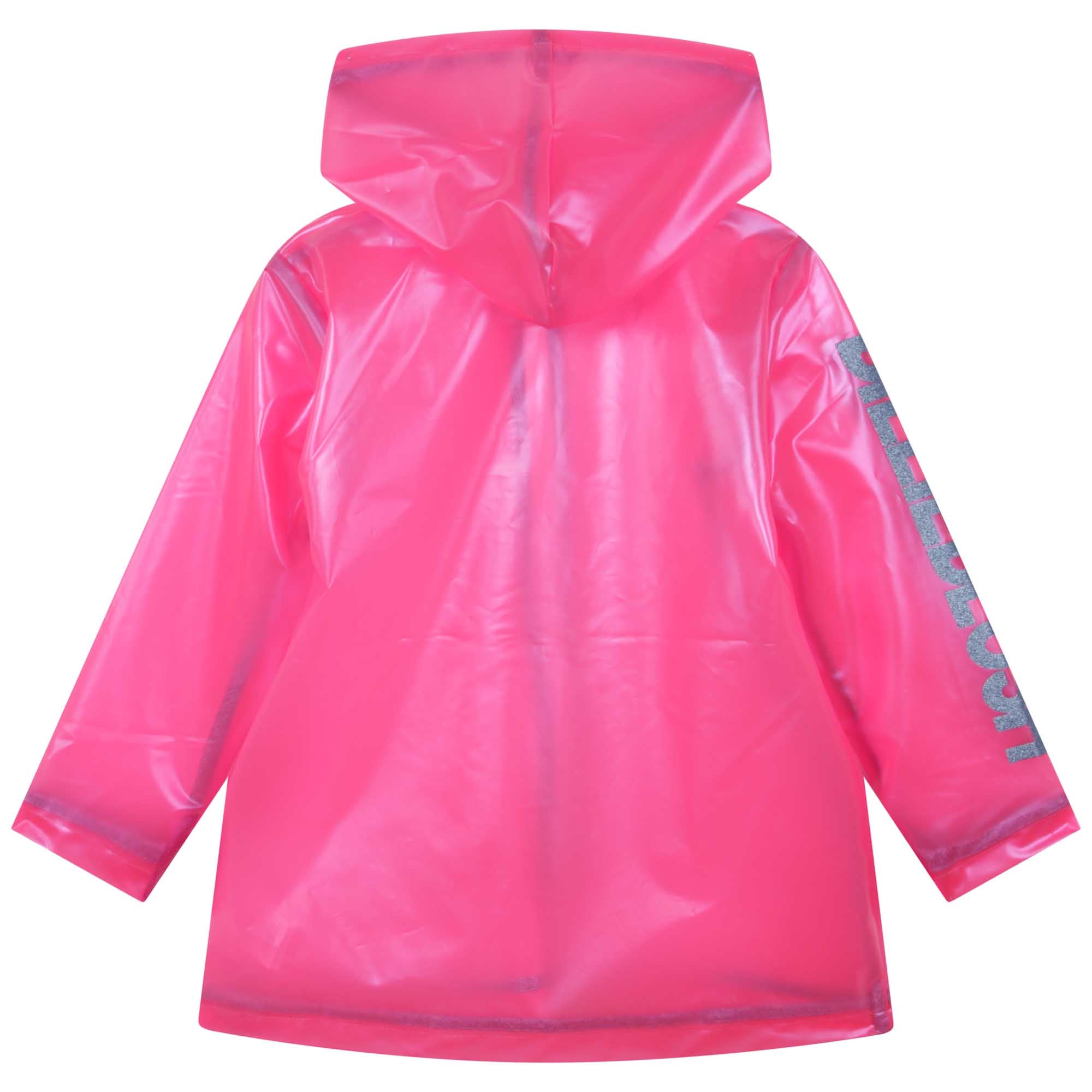 Billieblush Hooded Raincoat with Logo on Side