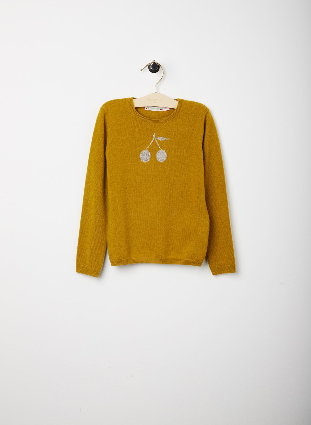 Bonpoint Yellow Pullover with Cherry on Front