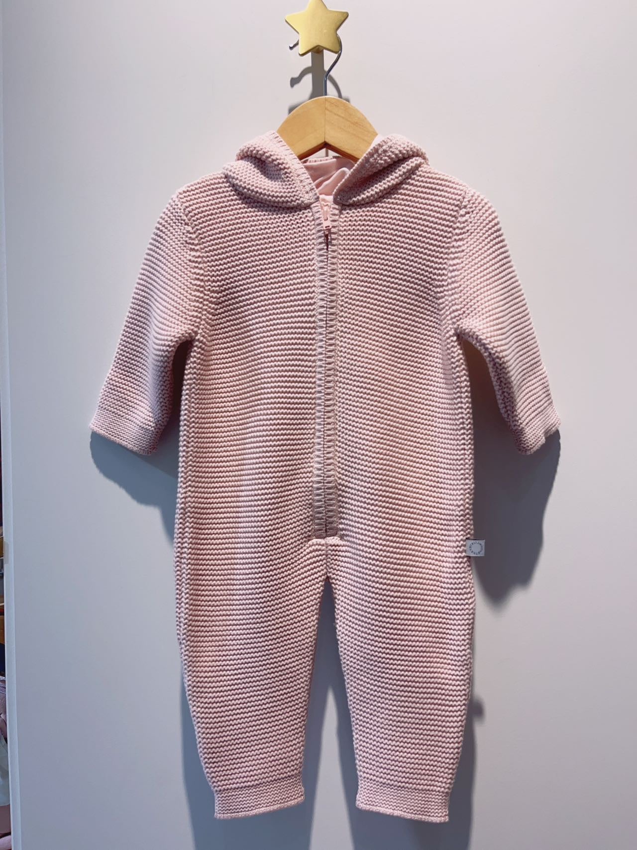 Stella McCartney Baby Girl Knit All-in-one with Multicolor Scallops
