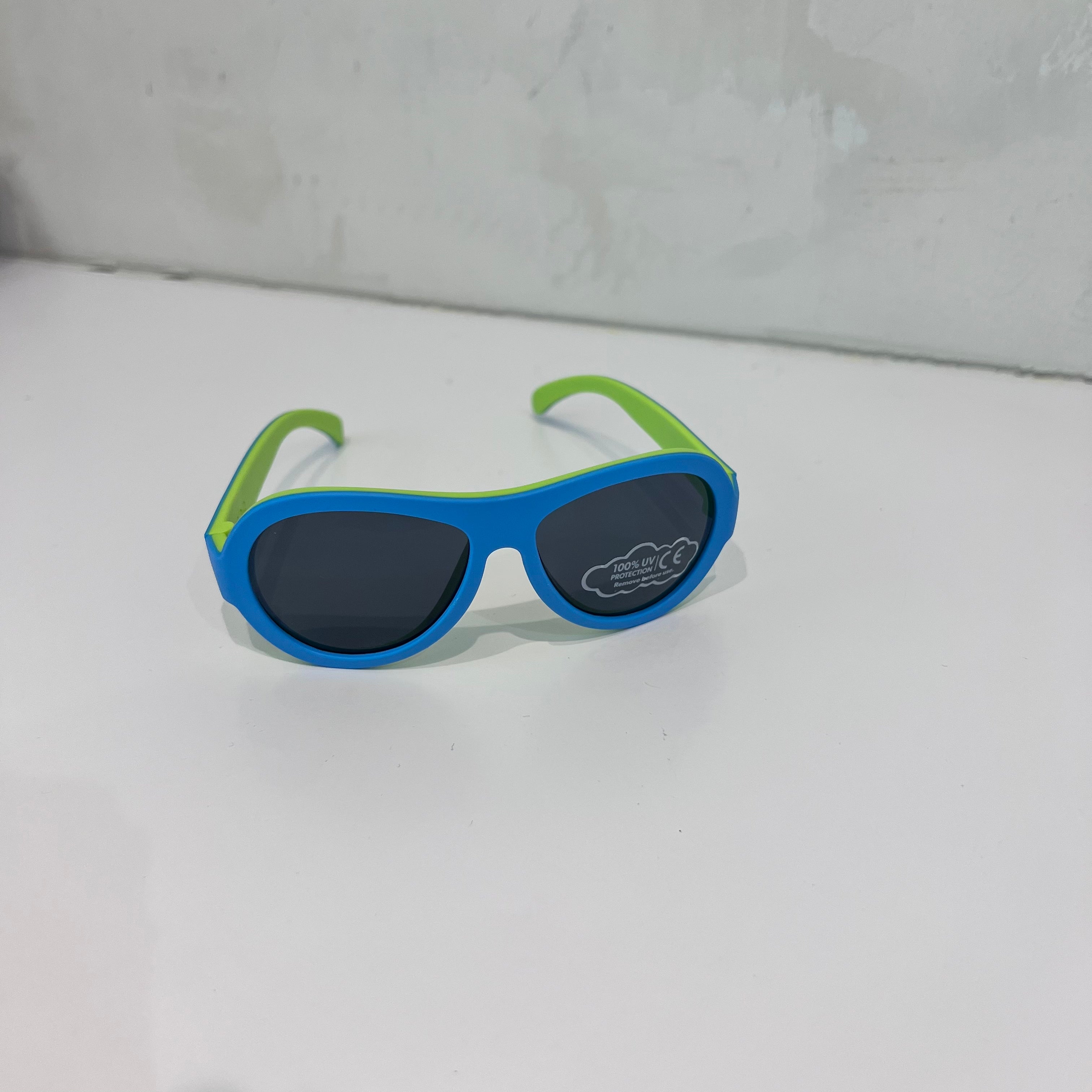 Babiator Core Solid Aviator Blue Lime Sunglasses