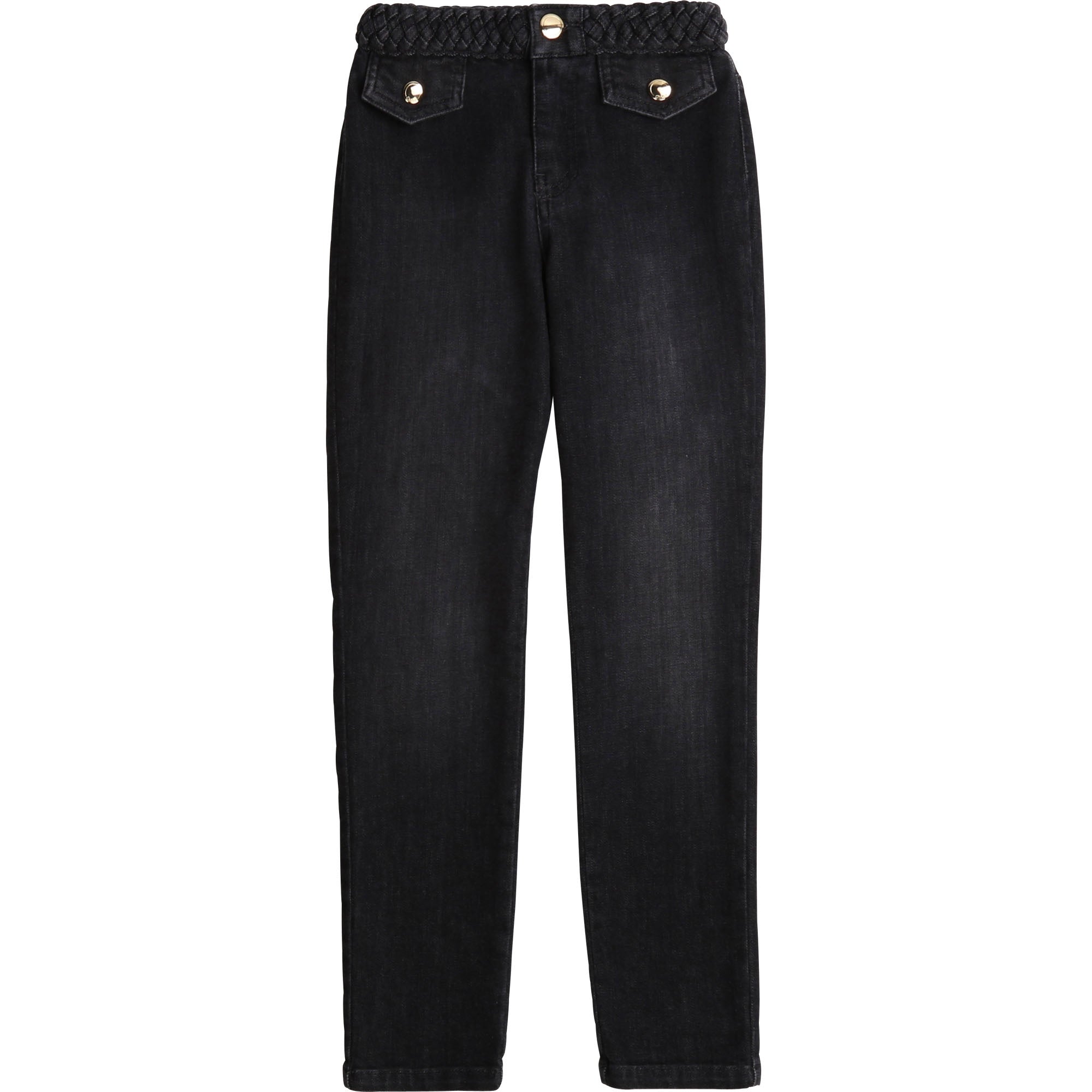 Chloé Black Slim-Fit Logo Jeans
