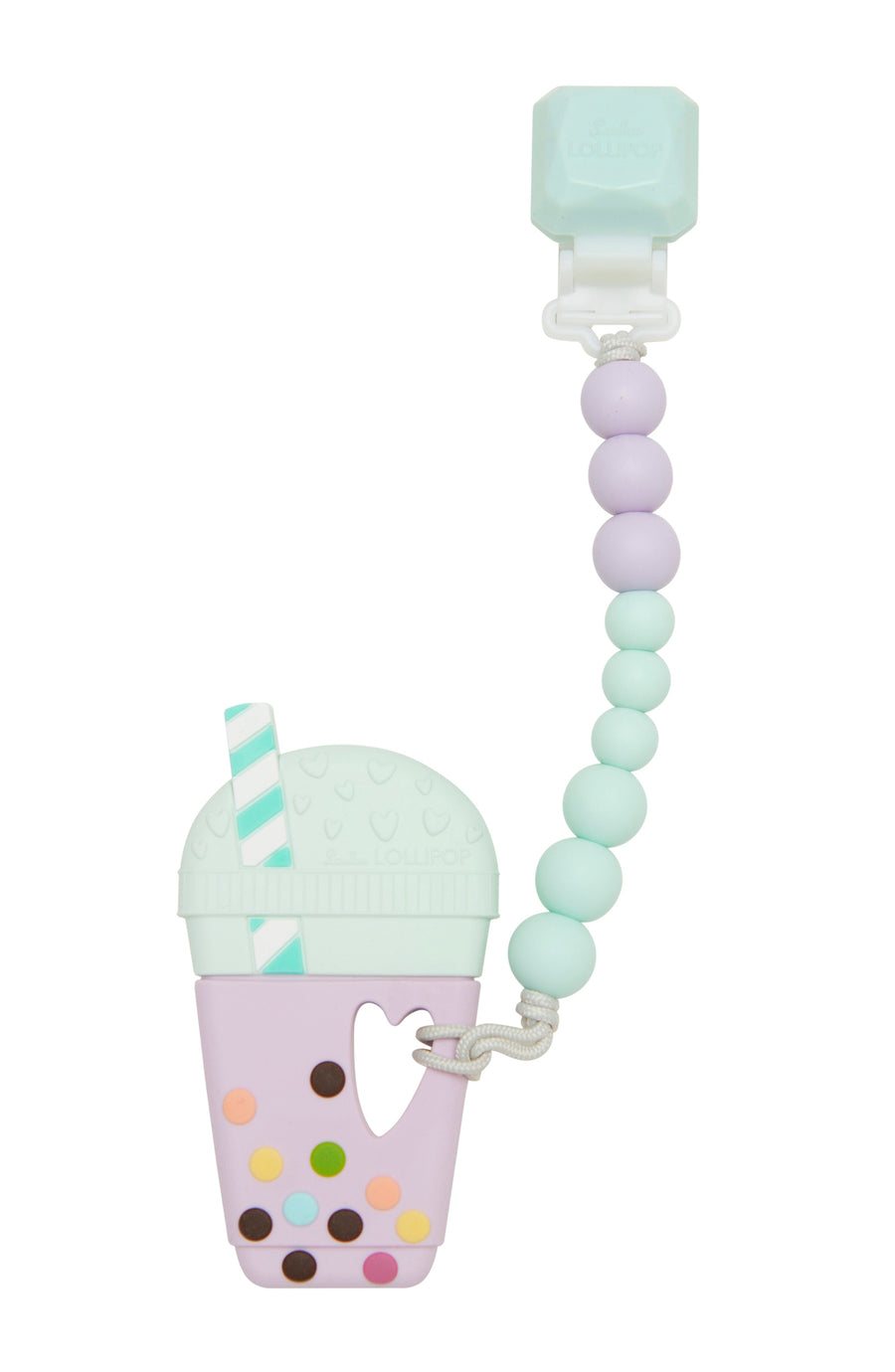 Loulou Lollipop Silicon Teether Gem Set -Taro Bubble Tea