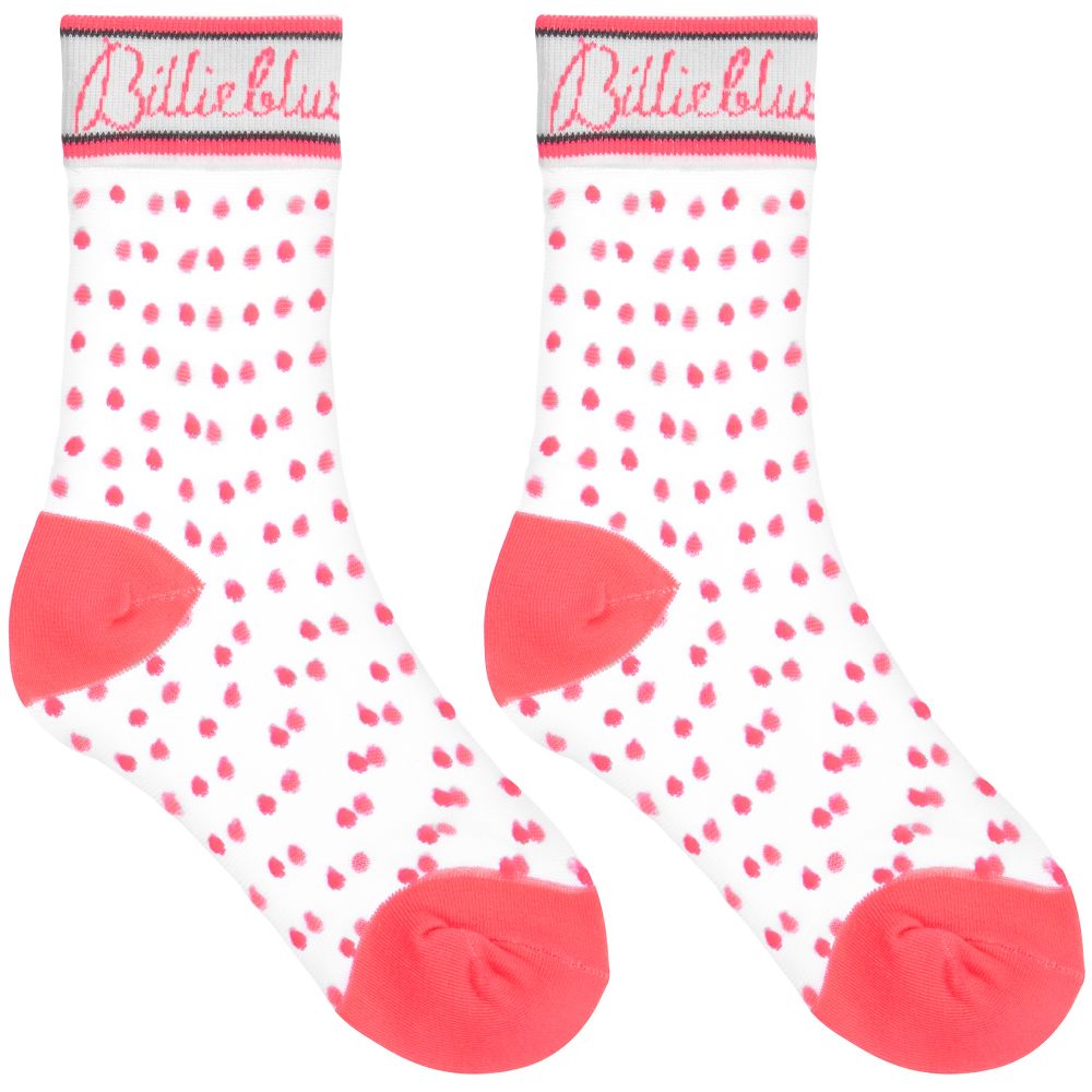 Billieblush Polkadot Print Logo Socks