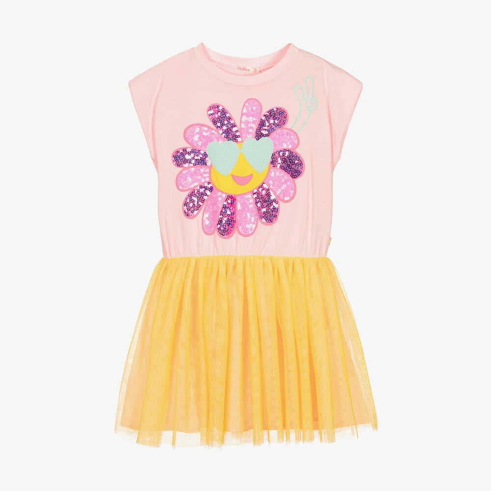 Billieblush Girls Pink & Yellow Flower Dress