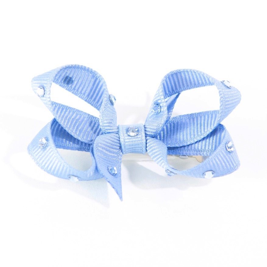Olilia Designs Clip Classic Bow with Crystals Small