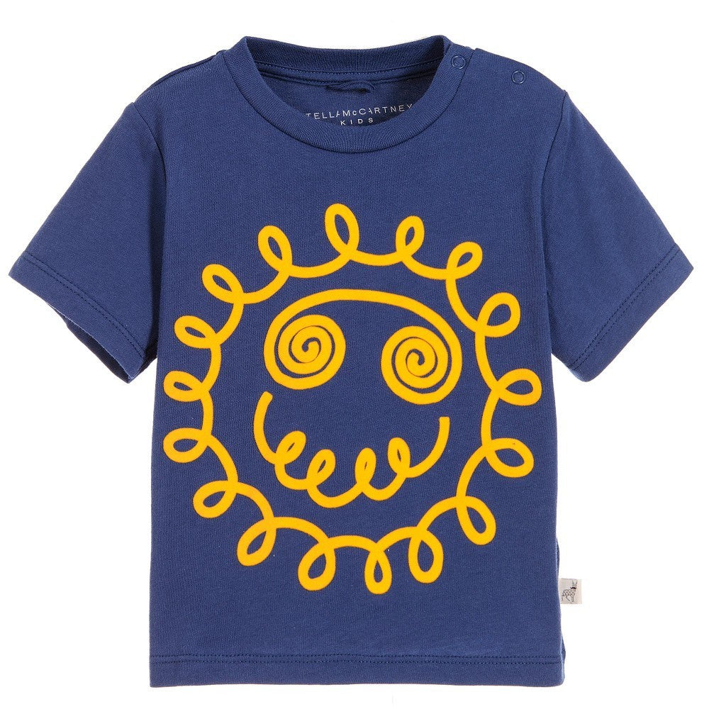 Stella McCartney Kids Chuckle with Smile Sun Face T Shirt