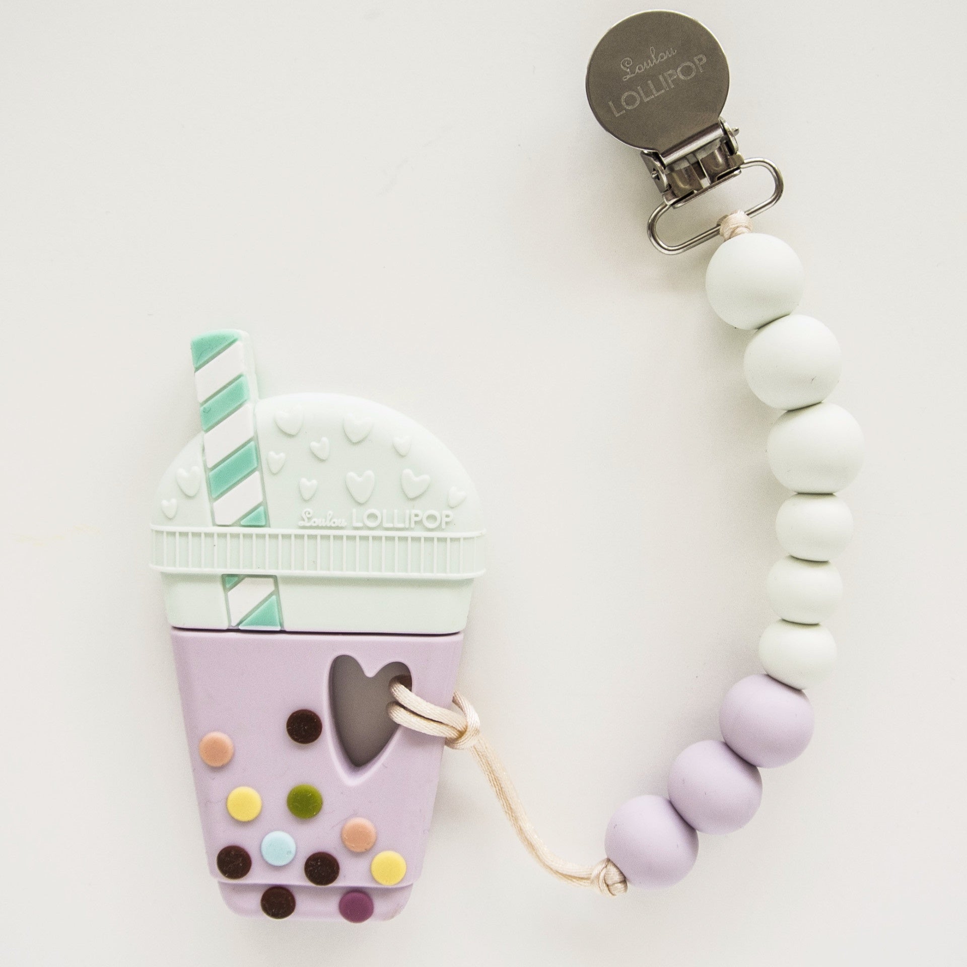 Loulou Lollipop Bubble Tea Teether with Holder
