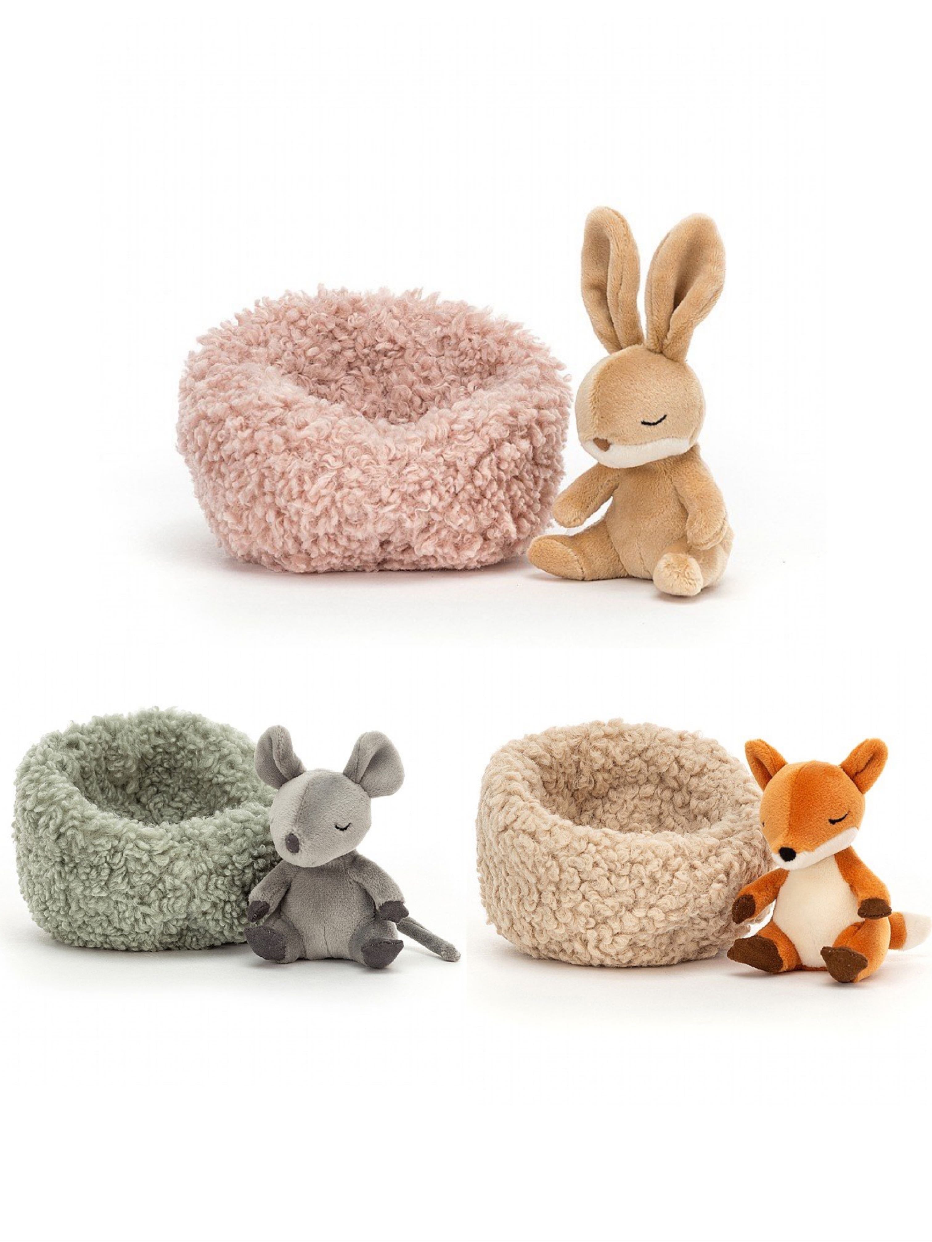 Jellycat Hibernating Bunny Hibernating Mouse Hibernating Tortoise