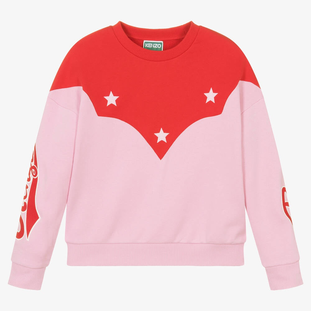 Kenzo Girls Pink Star Sweatshirt