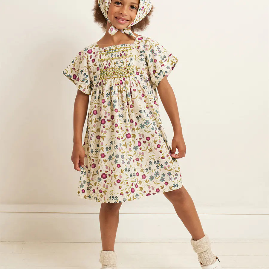 Bonpoint Liberty Smocked Paysanne Dress