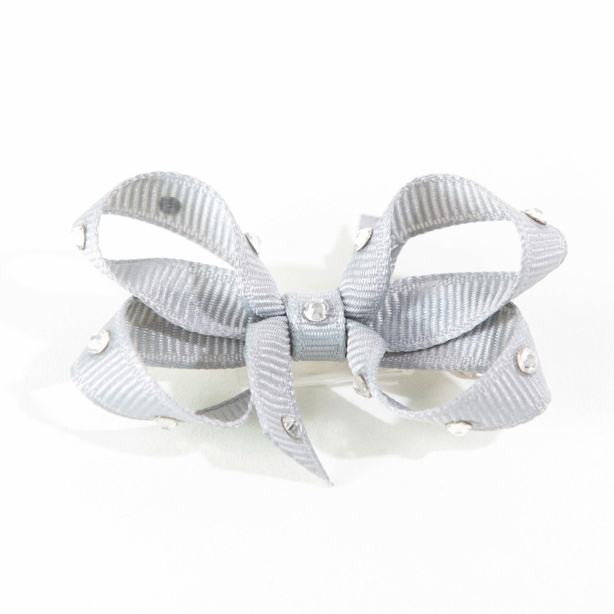 Olilia Designs Clip Classic Bow with Crystals Small